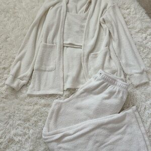 Fabletics Cream Track Pants & Joggers Set